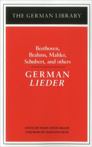 German Lieder book written by Philip Lieson Miller