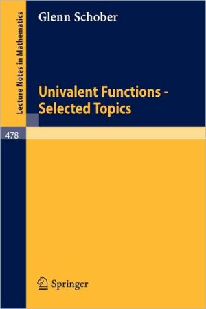 Univalent Functions - Selected Topics magazine reviews