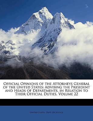 Official Opinions of the Attorneys General of the United States magazine reviews