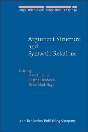 Argument Structure and Syntactic Relations magazine reviews