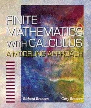 Finite Mathematics With Calculus A Modeling Approach Book, Finite