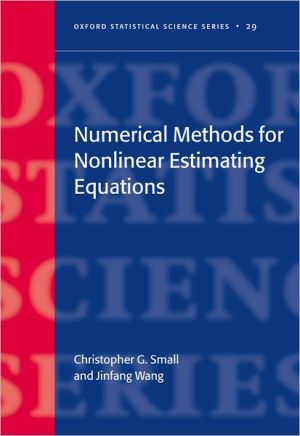 Numerical methods for nonlinear estimating equations magazine reviews