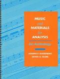 Music and Materials for Analysis An Anthology magazine reviews