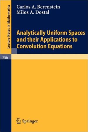 Analytically uniform spaces and their applications to convolution equations magazine reviews