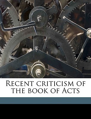 Recent Criticism of the Book of Acts magazine reviews
