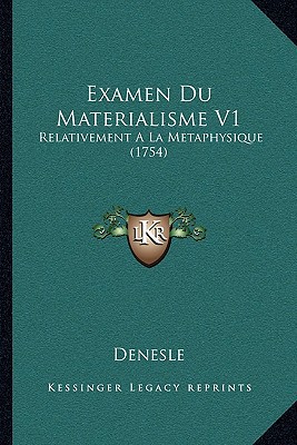 Examen Du Materialisme V1 magazine reviews