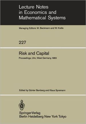 Risk and capital book written by Günter Bamberg and  Klaus Spremann