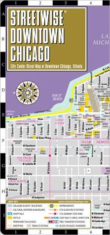 Streetwise Downtown Chicago Map - Laminated Street Map of Downtow