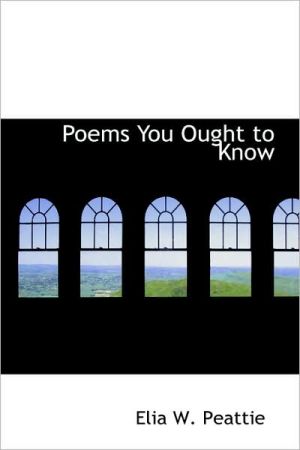 Poems You Ought To Know magazine reviews
