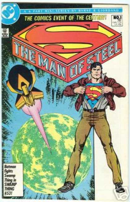 Man of Steel Comic Book Back Issues of Superheroes by A1Comix