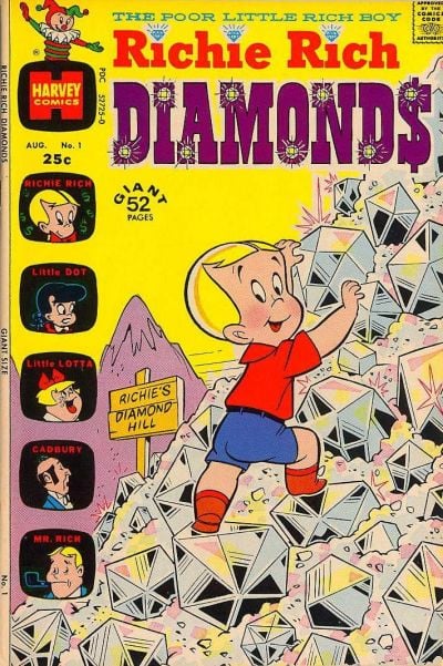 Richie Rich Diamonds Comic Book Back Issues by A1 Comix