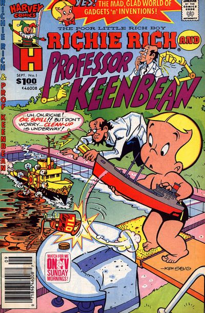 Richie Rich & Professor Keenbean Comic Book Back Issues of Superheroes by A1Comix
