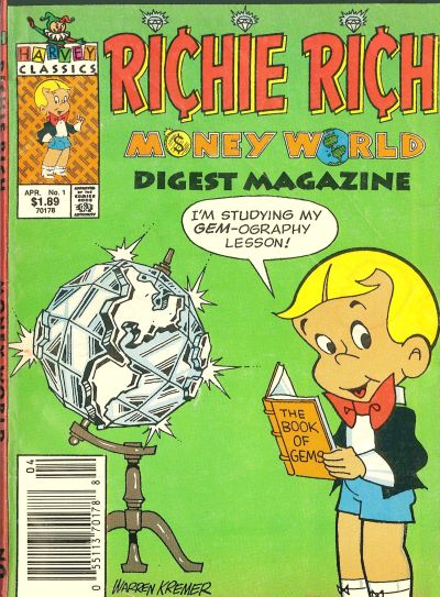 Richie Rich Money World Digest Comic Book Back Issues of Superheroes by A1Comix