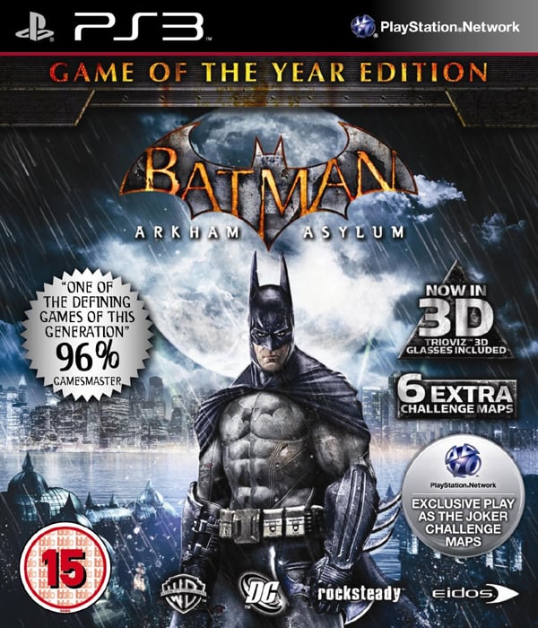 Batman: Arkham Asylum Video Game Back Title by WonderClub