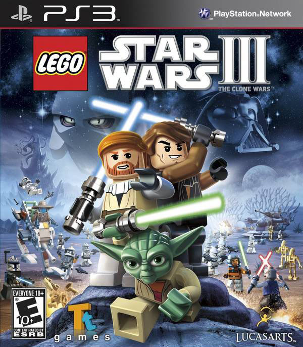 Lego Star Wars III: The Clone Wars Video Game Back Title by WonderClub