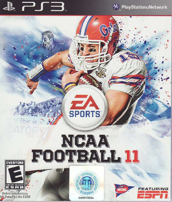 NCAA Football 11 Video Game Back Title by WonderClub