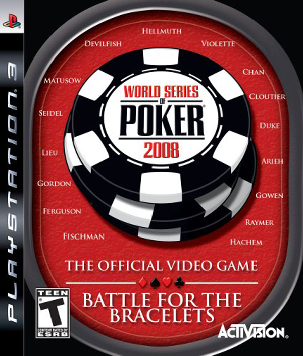 World Series Of Poker 2008: Battle For The Bracelets Video Game Back Title by WonderClub