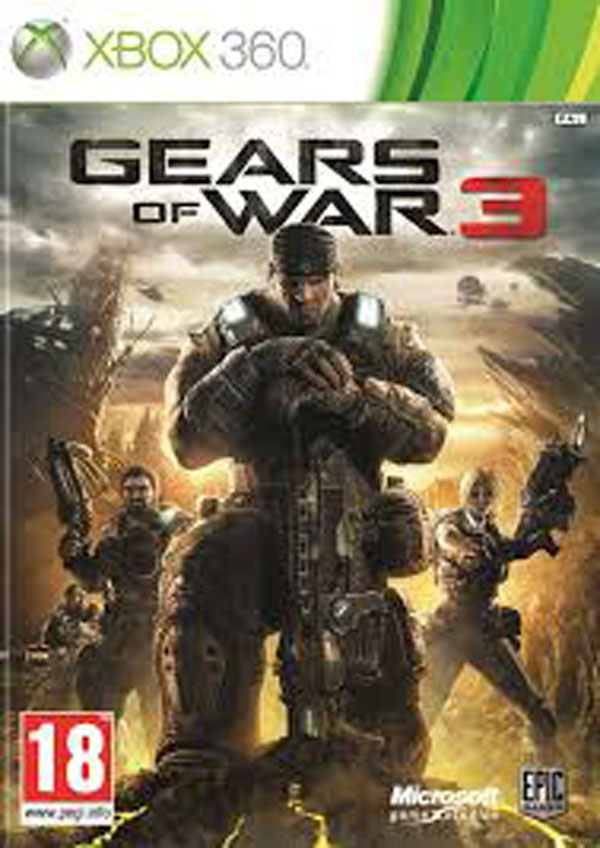 Gears Of War 3 Video Game Back Title by WonderClub