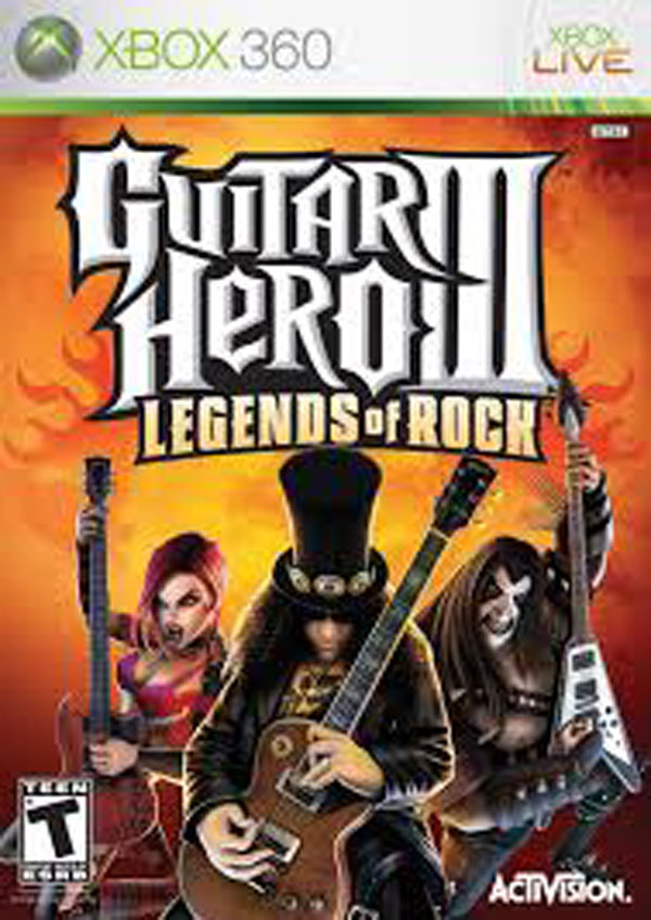 Guitar Hero III: Legends Of Rock Video Game Back Title by WonderClub