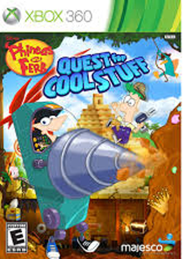 Phineas And Ferb: Quest For Cool Stuff Video Game Back Title by WonderClub