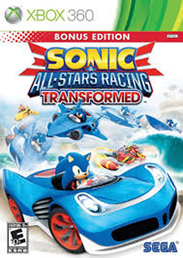 Sonic & All-Stars Racing Transformed Video Game Back Title by WonderClub