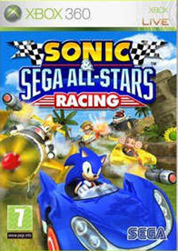 Sonic & Sega All-Stars Racing Video Game Back Title by WonderClub